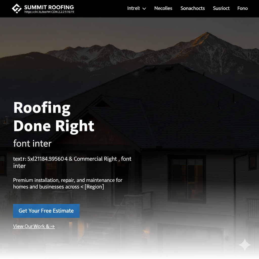 Professional roofing website by GrowWithGrizz